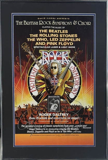Roger Daltrey Signed 14x22 British Rocky Symphony Framed Poster Large Auto COA