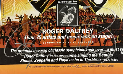 Roger Daltrey Signed 14x22 British Rocky Symphony Framed Poster Large Auto COA