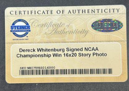 Dereck Whittenburg Signed 16x20 1983 Nc State Photo Jim Valvano Framed Steiner