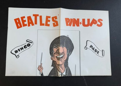 1964 THE BEATLES PIN UPS SCREAMERS On Sale POSTER 22x17 RARE GORDON CURRIE Nm