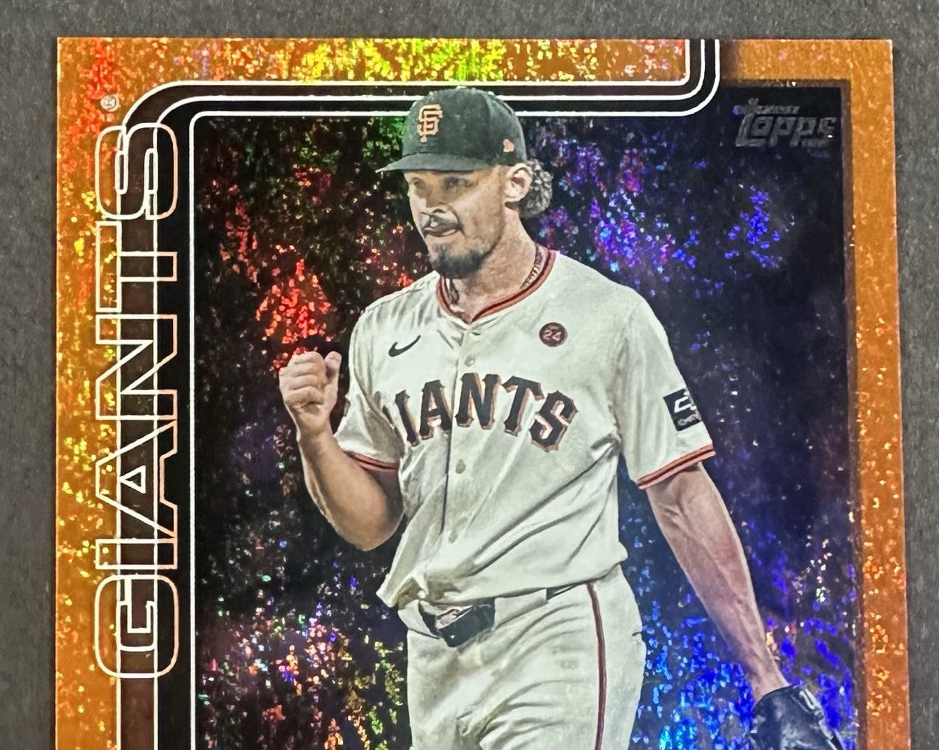 2025 Topps Series 2 Jordan Hicks #520 Orange Rainbow Foil 1/25 Giants Red Sox