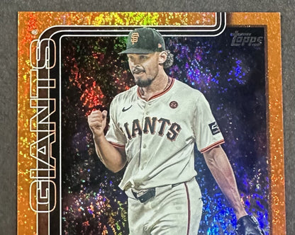 2025 Topps Series 2 Jordan Hicks #520 Orange Rainbow Foil 1/25 Giants Red Sox