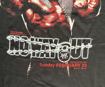 WWF NO WAY OUT Hulk Hogan PPV T-Shirt 2003 XL RARE NWO DEBUT Vs Rock New