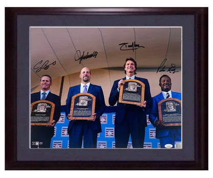 Randy Johnson Martinez Smoltz Biggio Signed 16x20 Photo Framed HOF 2015 Auto Jsa