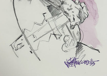 Keith Richards Signed 9x12 Framed Sketch Photo Dig It Auto Rolling Stones JSA
