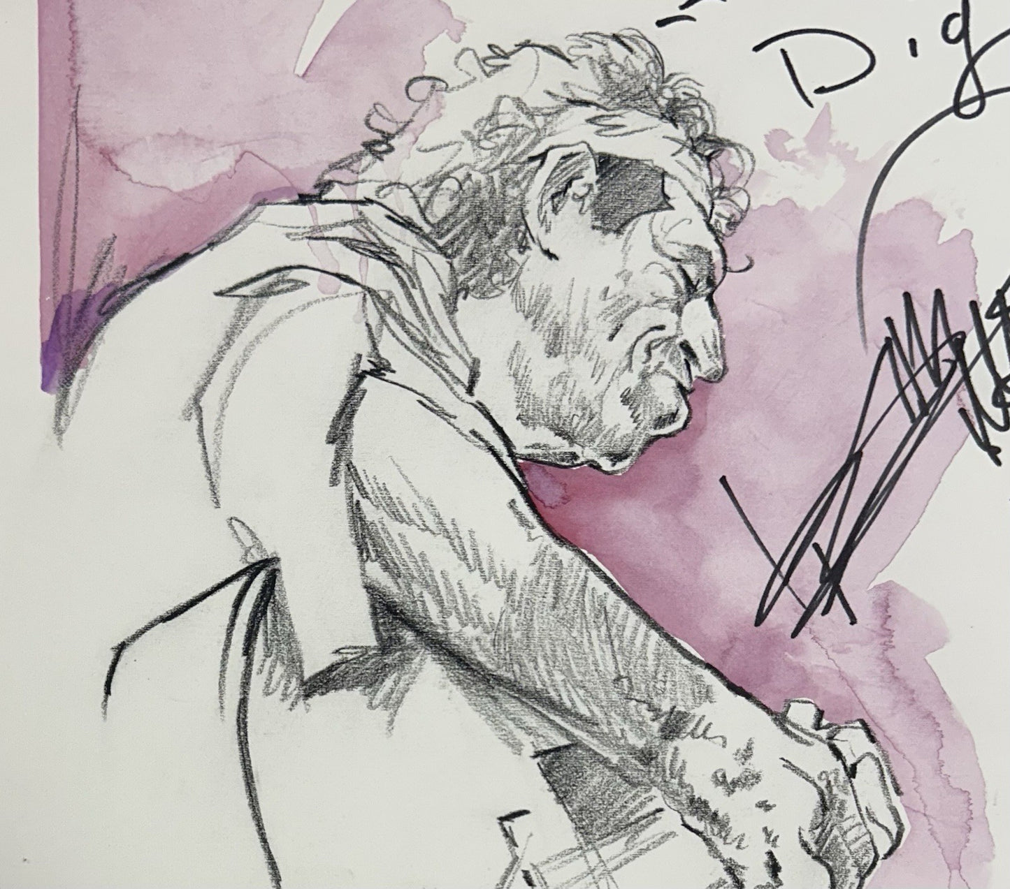 Keith Richards Signed 9x12 Framed Sketch Photo Dig It Auto Rolling Stones JSA
