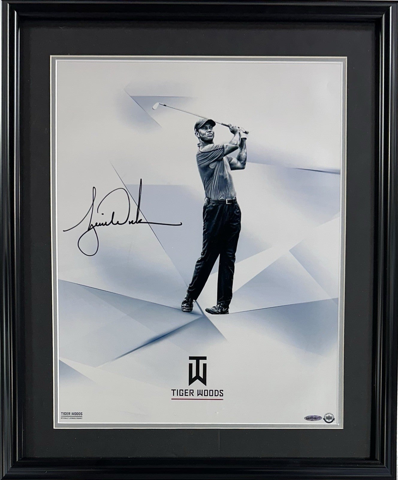 Tiger Woods Signed 16x20 Framed Clarity Chrome Photo Golf Mint Autograph UDA COA