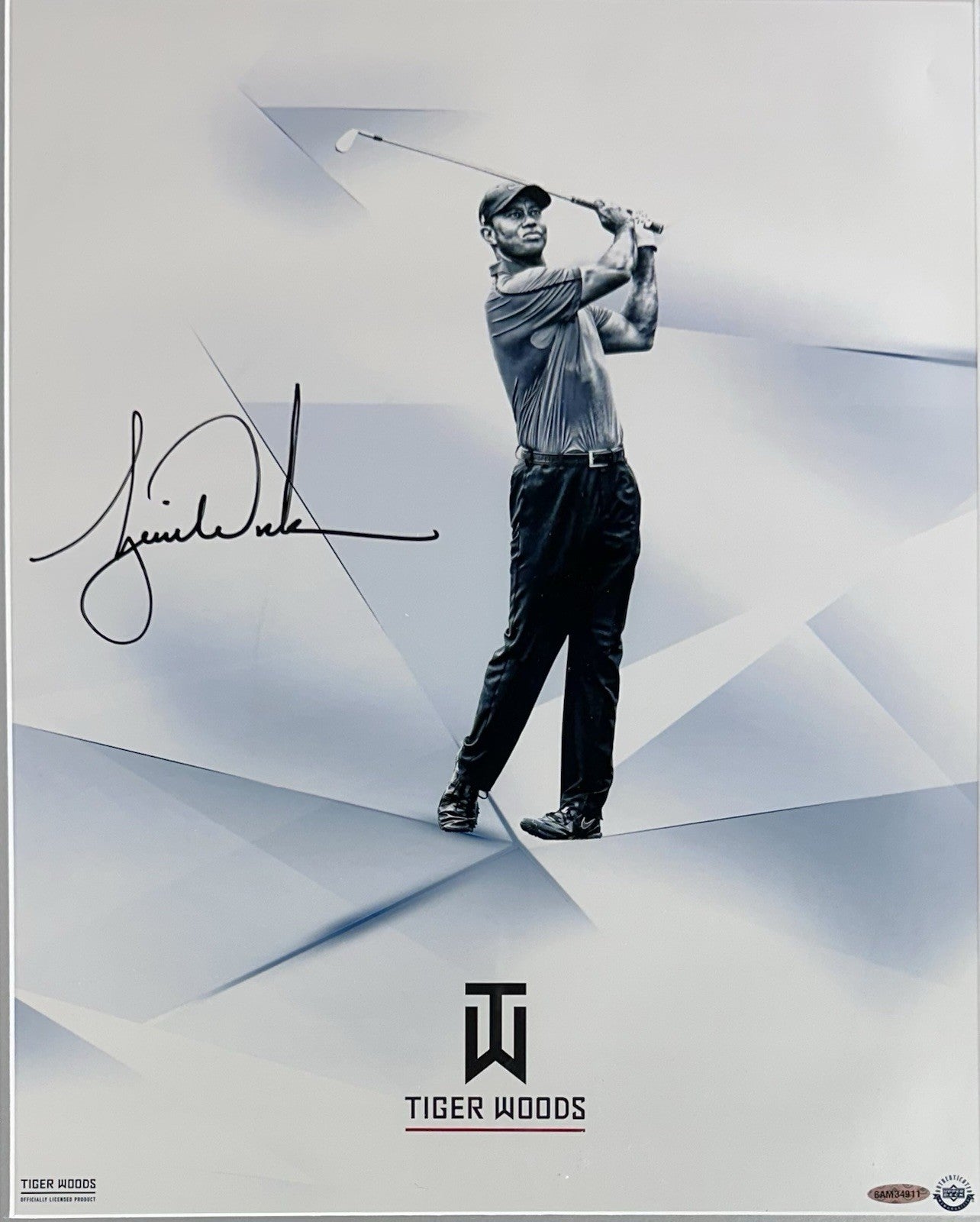 Tiger Woods Signed 16x20 Framed Clarity Chrome Photo Golf Mint Autograph UDA COA