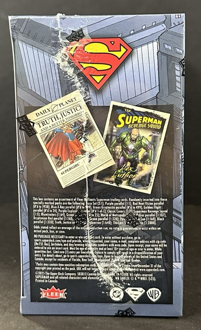 2025 Upper Deck Fleer Brilliants Superman Retail Mega Box New Factory Sealed