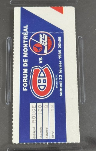 PATRICK ROY NHL DEBUT Ticket STUB 2/23/1985 PSA 2 POP 1 SUPER RARE Canadiens HOF
