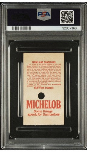 July 4 1983 Dave Righetti No Hitter Ticket Stub Yankees PSA 7 Highest Ever Pop 1
