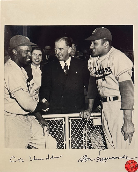 Happy Chandler Newcombe Signed 8x10 Framed Photo Jackie Robinson Dodgers Auto