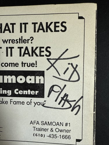 Vintage 1995 TWWF Wrestling Program Hulk Hogan Cover Signed Kid Flash Sean Foley
