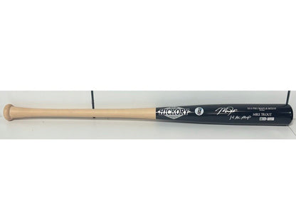Mike Trout Signed Old Hickory Game Model Bat 14 AL MVP Auto Angels MLB Holo Coa