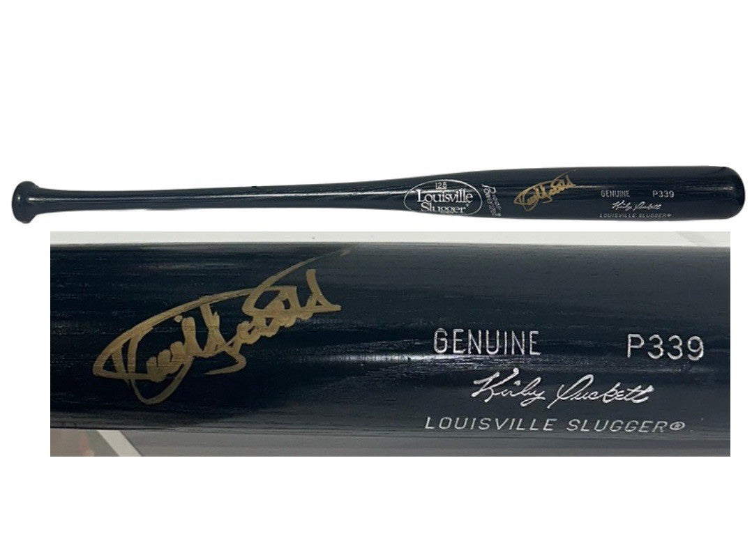 Kirby Puckett Signed LS P339 Game Model Bat Twins Gold Mint Auto JSA LOA HOF