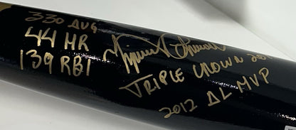 Miguel Cabrera Signed SAM 2012 Triple Crown MVP Stat Model Bat Auto Fanatics