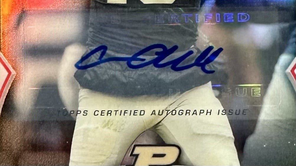 2022 Bowman Chrome U Aidan O’Connell 1st Auto Red Refractor 5/5 Rookie Purdue