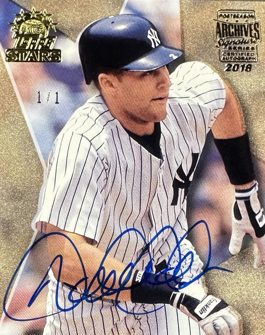 Derek Jeter Signed 2018 Topps Archives #5 Auto 1/1 1999 Topps Stars Yankees HOF