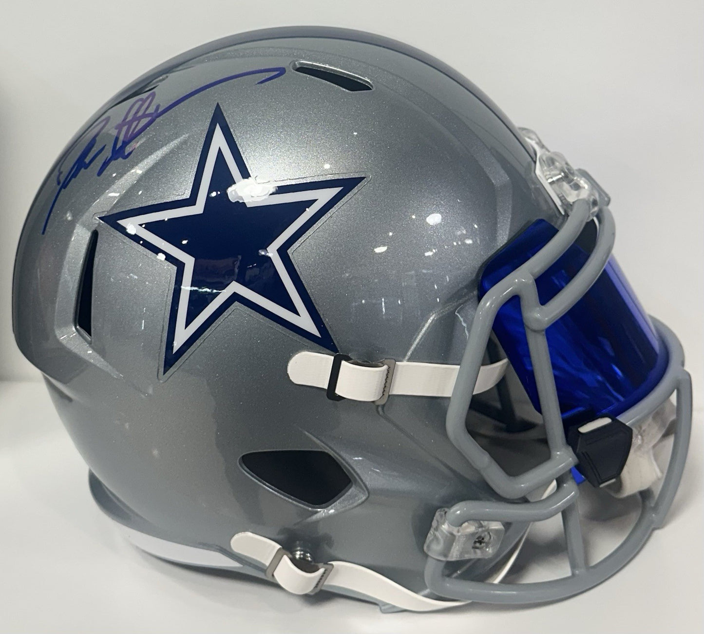 Deion Sanders Signed Dallas Cowboys Speed FS Helmet Visor Autograph BAS COA