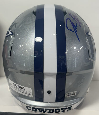 Deion Sanders Signed Dallas Cowboys Speed FS Helmet Visor Autograph BAS COA