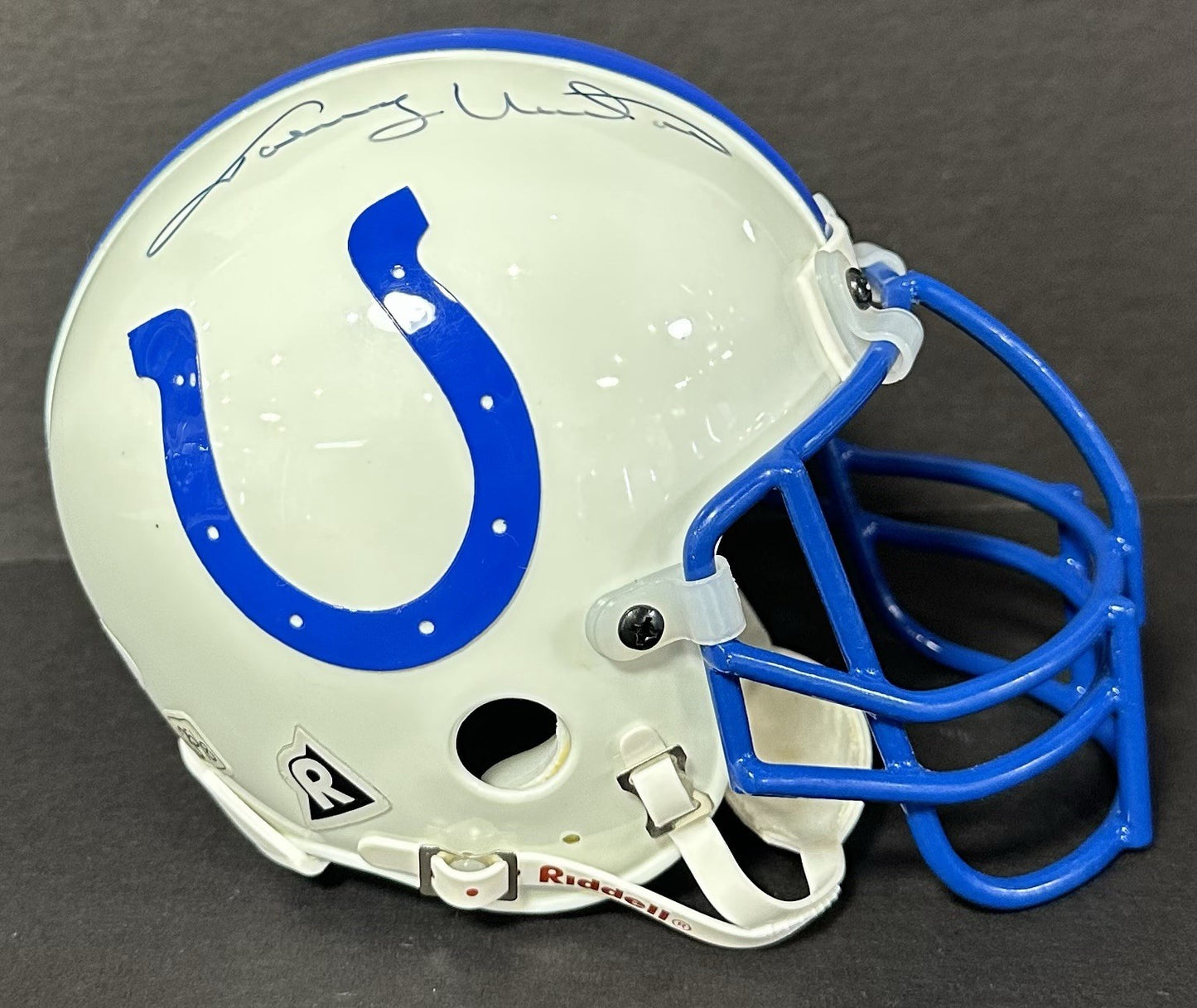 Johnny Unitas Signed Throwback Baltimore Colts Mini Helmet Autograph JSA LOA HOF