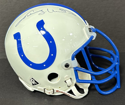 Johnny Unitas Signed Throwback Baltimore Colts Mini Helmet Autograph JSA LOA HOF