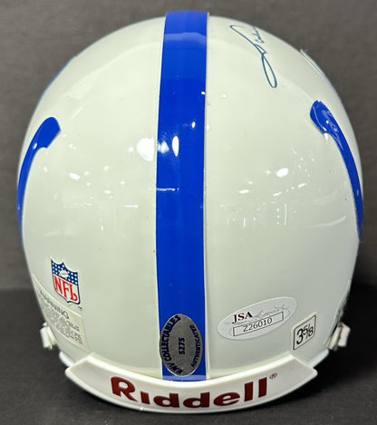 Johnny Unitas Signed Throwback Baltimore Colts Mini Helmet Autograph JSA LOA HOF