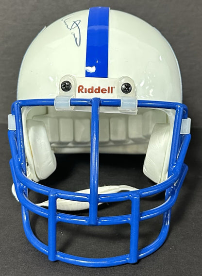 Johnny Unitas Signed Throwback Baltimore Colts Mini Helmet Autograph JSA LOA HOF