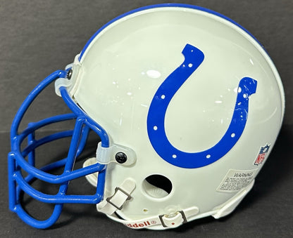 Johnny Unitas Signed Throwback Baltimore Colts Mini Helmet Autograph JSA LOA HOF