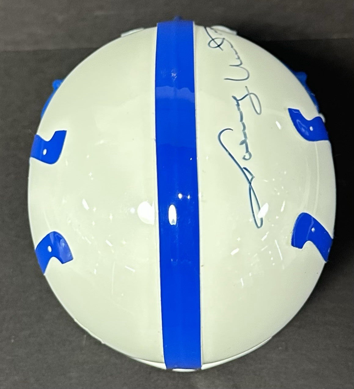 Johnny Unitas Signed Throwback Baltimore Colts Mini Helmet Autograph JSA LOA HOF