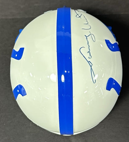 Johnny Unitas Signed Throwback Baltimore Colts Mini Helmet Autograph JSA LOA HOF