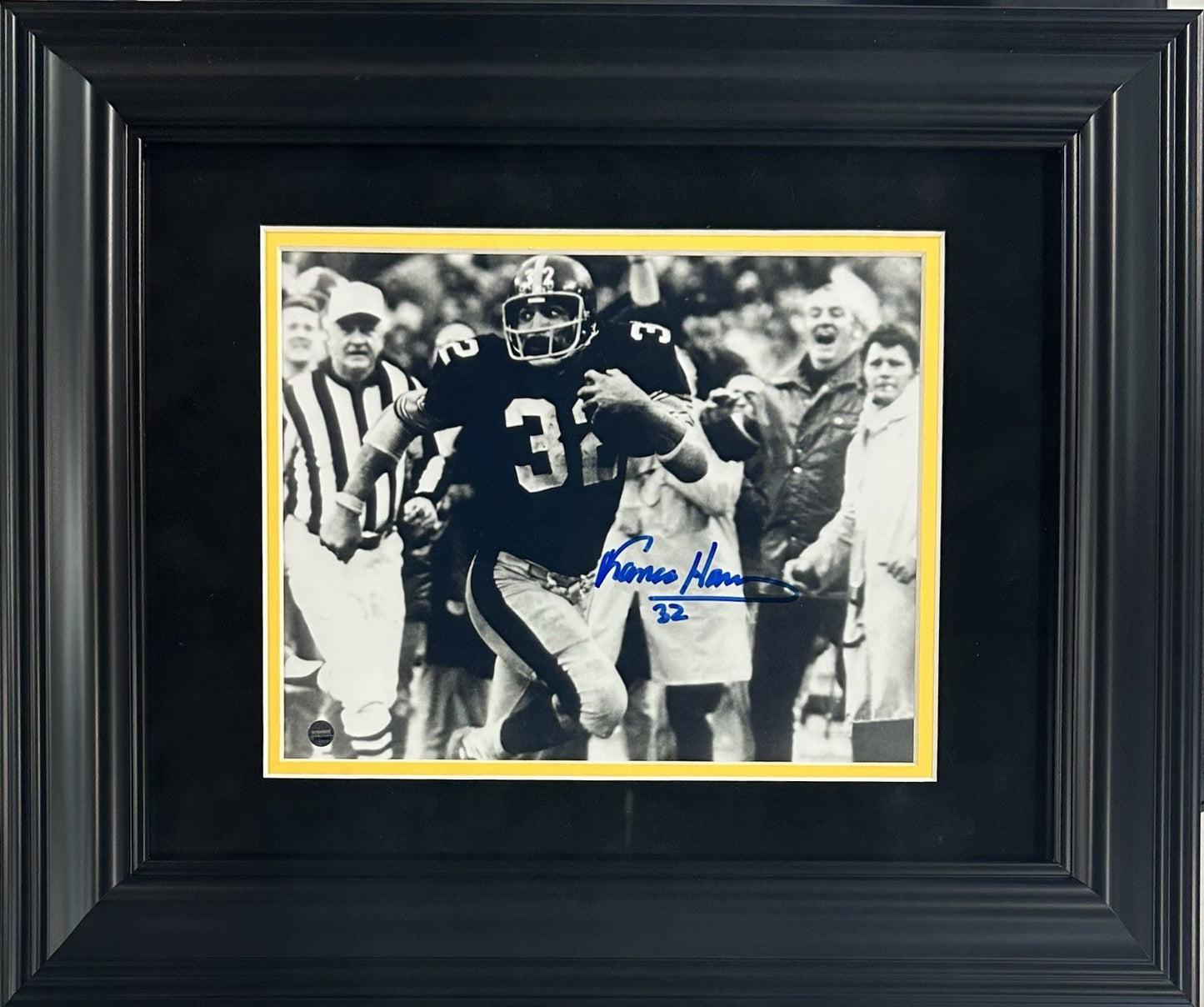 Franco Harris Signed 8x10 Framed Immaculate Reception Photo Auto Steiner COA HOF