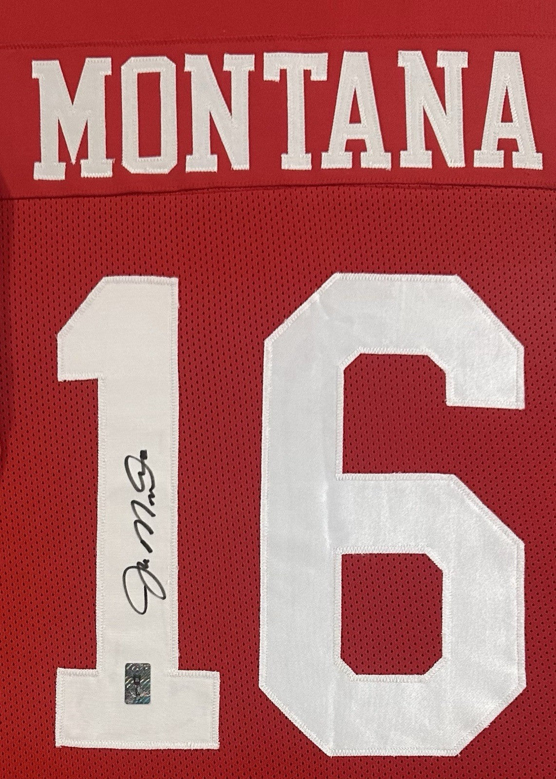 Joe Montana Signed Framed SF 49ers Wilson Stat Jersey Auto HOF SB MVP Holo COA