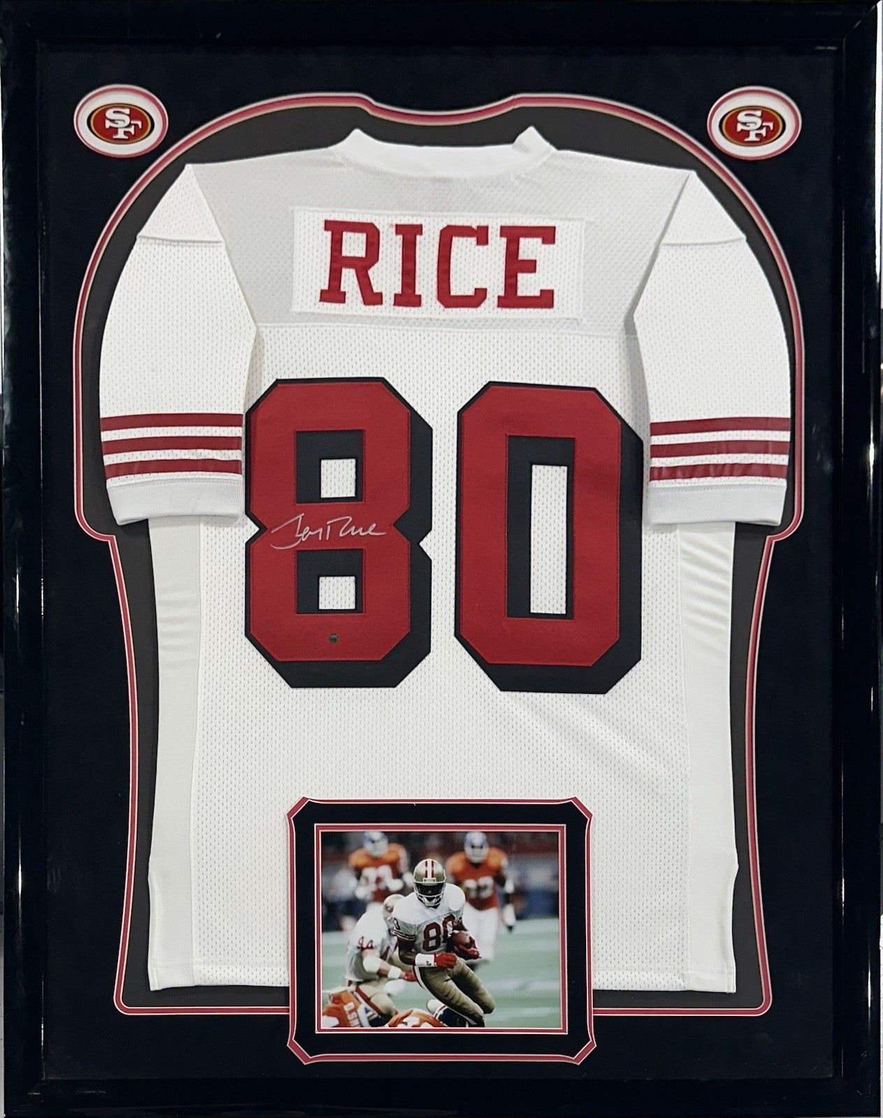 Jerry Rice Signed SF 49ers Framed Authentic M+Ness 1994 Jersey Auto Steiner HOF