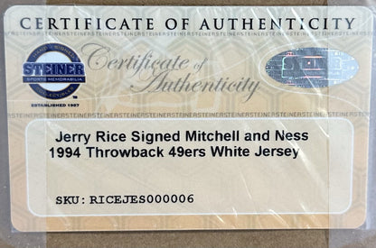 Jerry Rice Signed SF 49ers Framed Authentic M+Ness 1994 Jersey Auto Steiner HOF