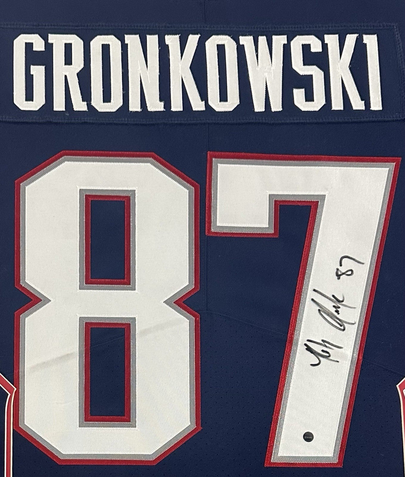 Rob Gronkowski Signed Framed Nike Authentic NE Patriots Jersey Auto Steiner COA