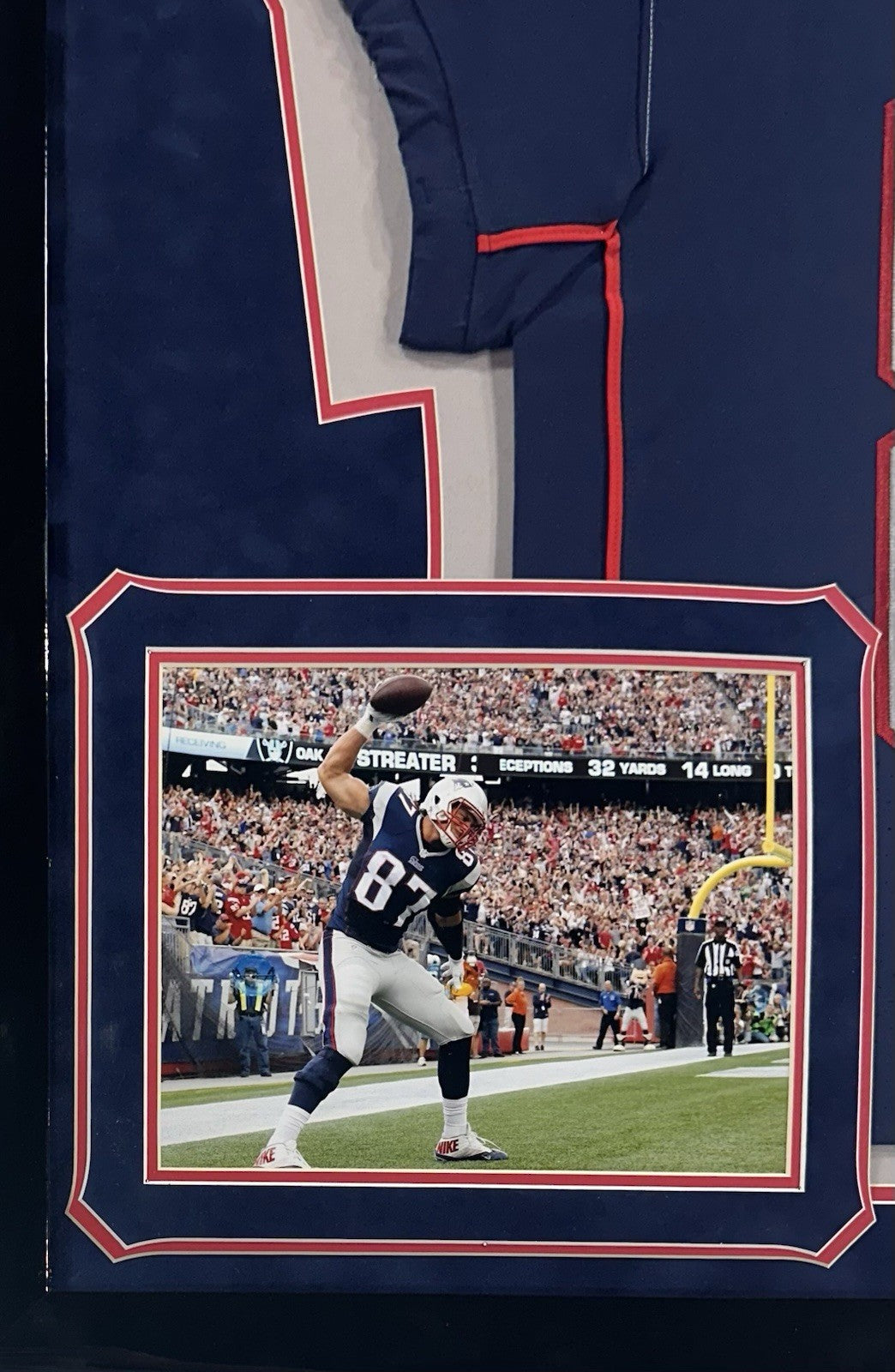 Rob Gronkowski Signed Framed Nike Authentic NE Patriots Jersey Auto Steiner COA