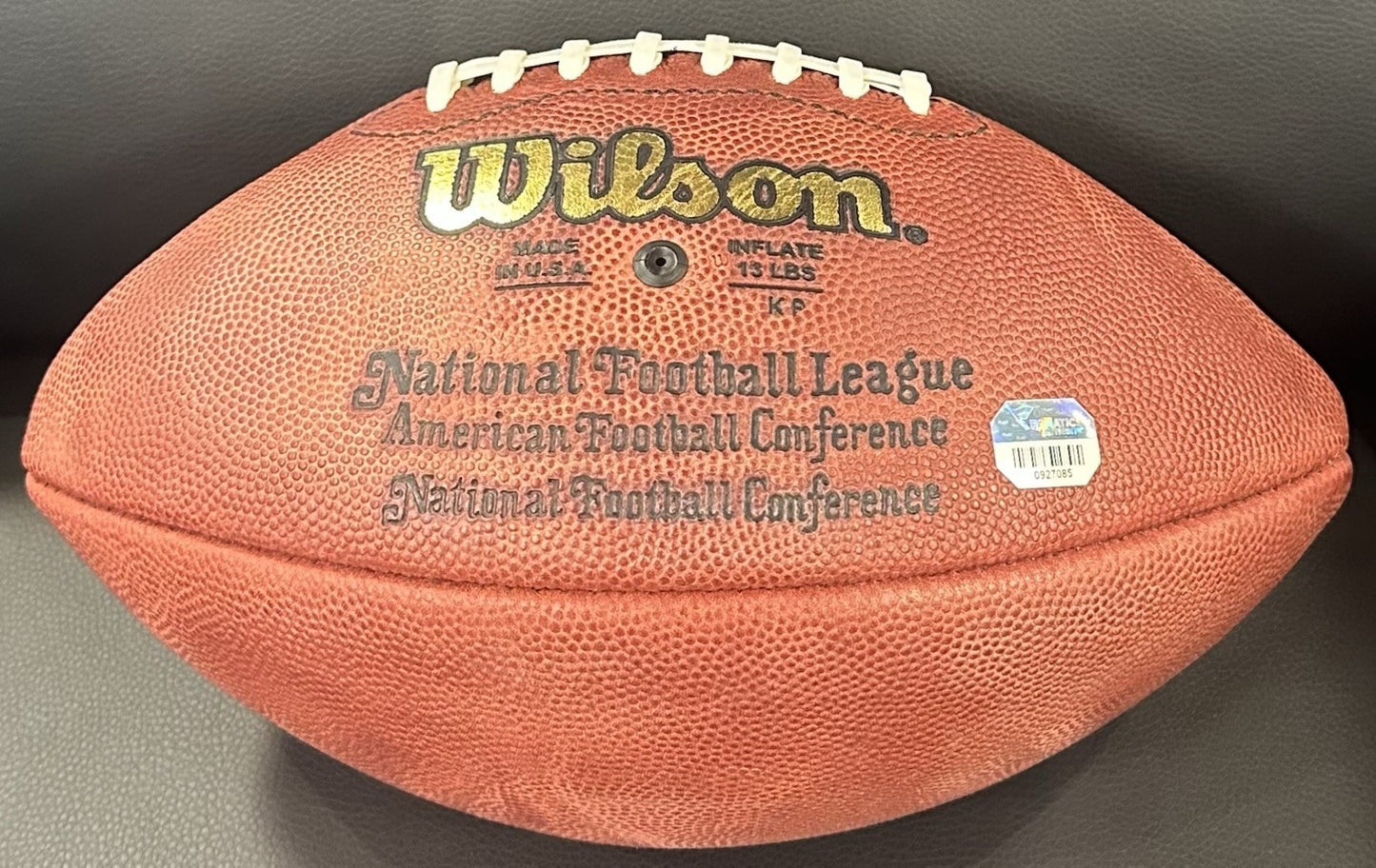 Larry Csonka Signed Wilson Pro NFL Football Dolphins 1972 17-0 Auto Fanatics HOF