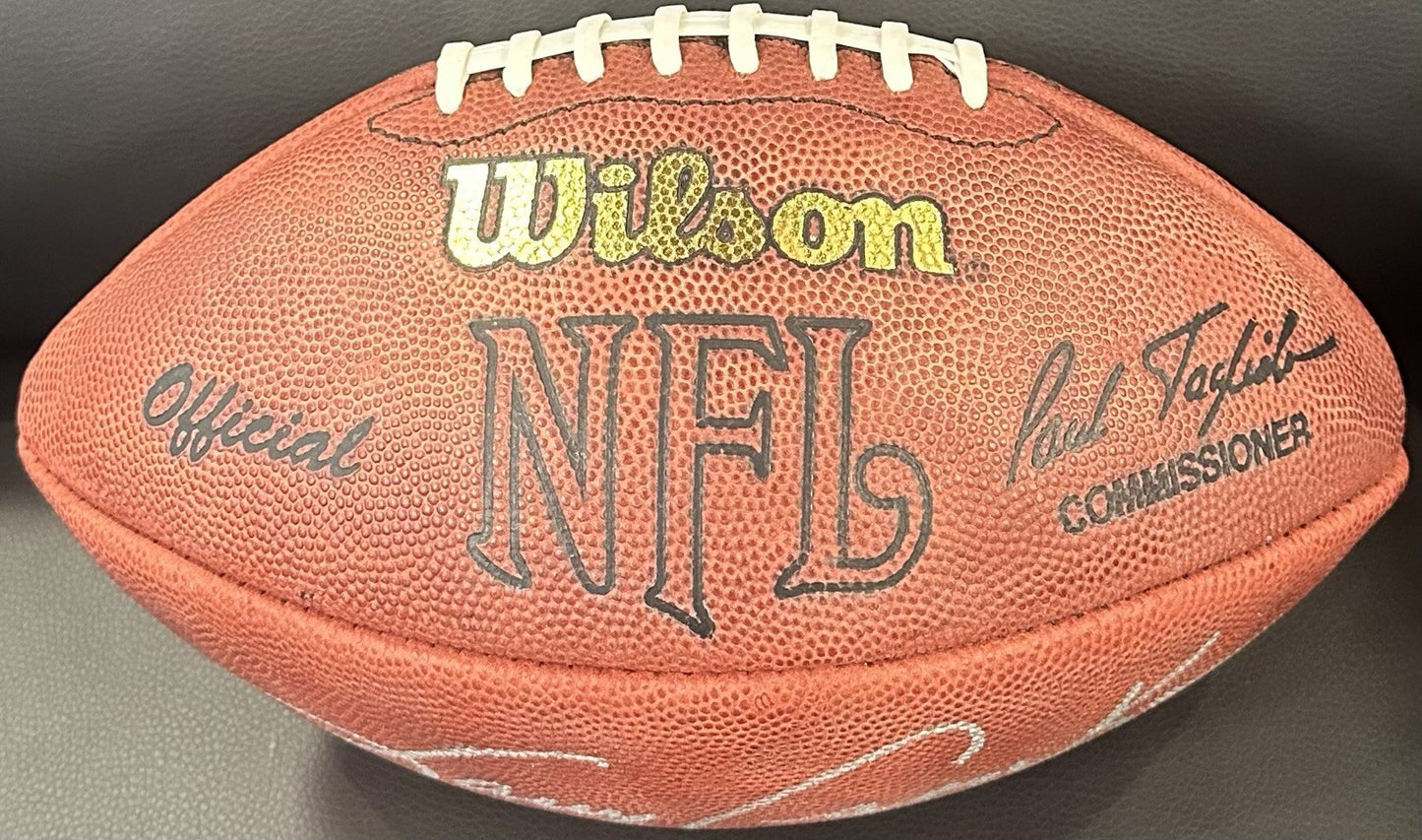 Larry Csonka Signed Wilson Pro NFL Football Dolphins 1972 17-0 Auto Fanatics HOF