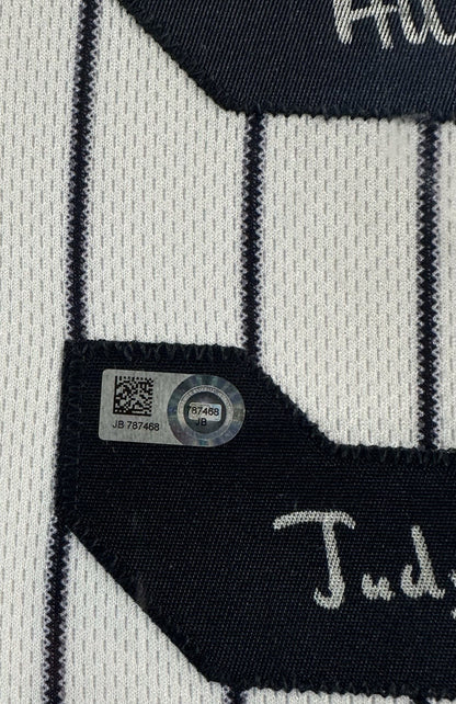 Aaron Judge Signed Framed Jersey Yankees /99 Judgement All Rise Auto Fanatics