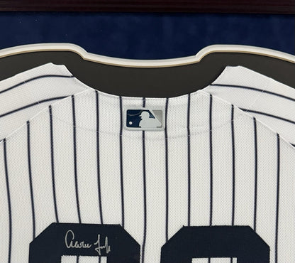 Aaron Judge Signed Framed Jersey Yankees /99 Judgement All Rise Auto Fanatics