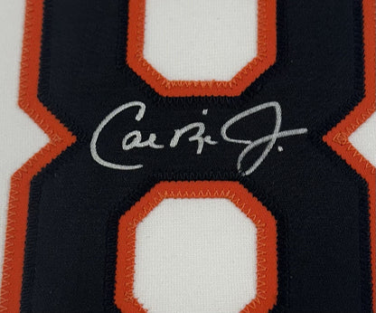 Cal Ripken Jr Signed Majestic Authentic Framed Orioles Jersey Auto Steiner HOF