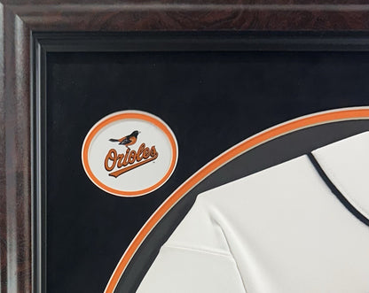 Cal Ripken Jr Signed Majestic Authentic Framed Orioles Jersey Auto Steiner HOF