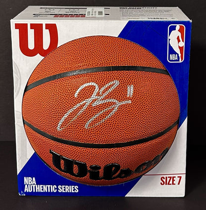 Jalen Brunson Signed Wilson I/O Basketball Knicks Mint Autograph Fanatics COA