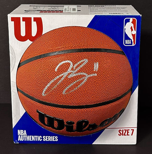 Jalen Brunson Signed Wilson I/O Basketball Knicks Mint Autograph Fanatics COA