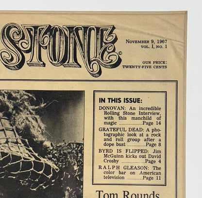 1967 1st Rolling Stone Full Magazine Original Rare Framed John Lennon Cover