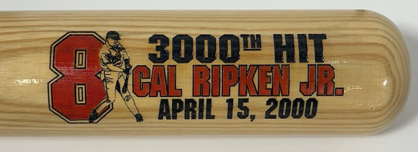 Cal Ripken Jr Signed Cooperstown 3000 Hit Bat LE Orioles w/ Baseball Auto Goldin