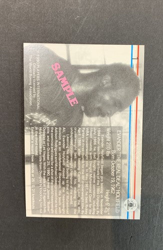Evander Holyfield Ringlords Boxing Card #1 Players Sample 1991 PROMO MINT Hof