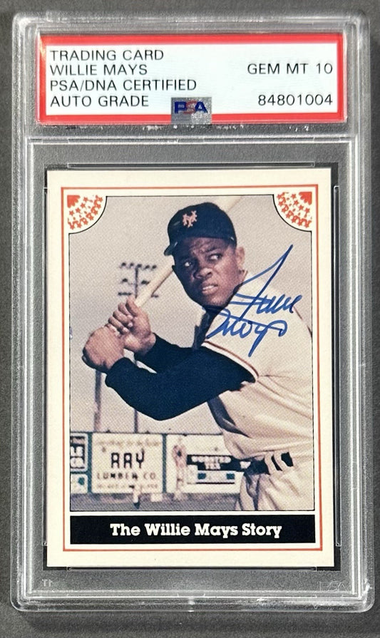 Willie Mays Signed 1983 ASA The Willie Mays Story LE PSA 10 Auto Gem Mint HOF
