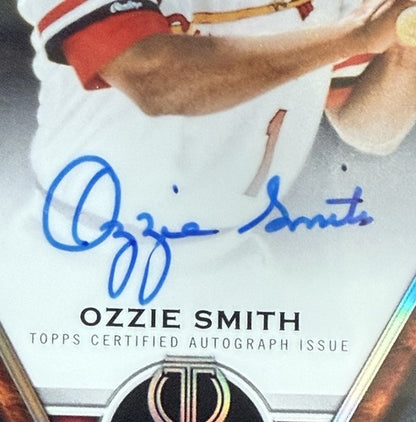 2021 Topps Tribute OZZIE SMITH #TA-OS Mint  Auto /100 Cardinals HOF The wizard